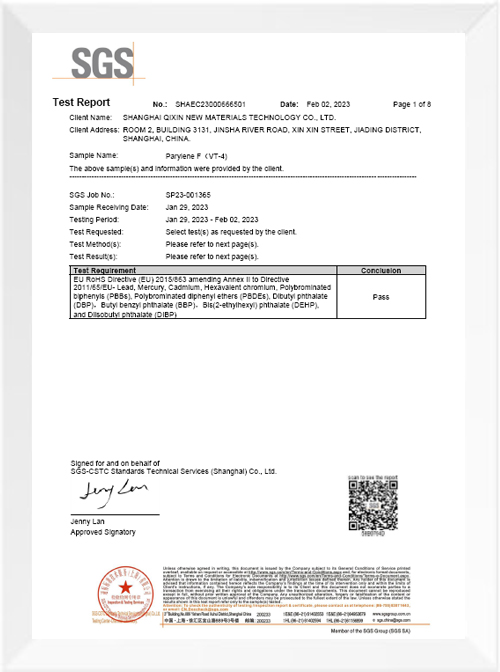 parylene F RoHS